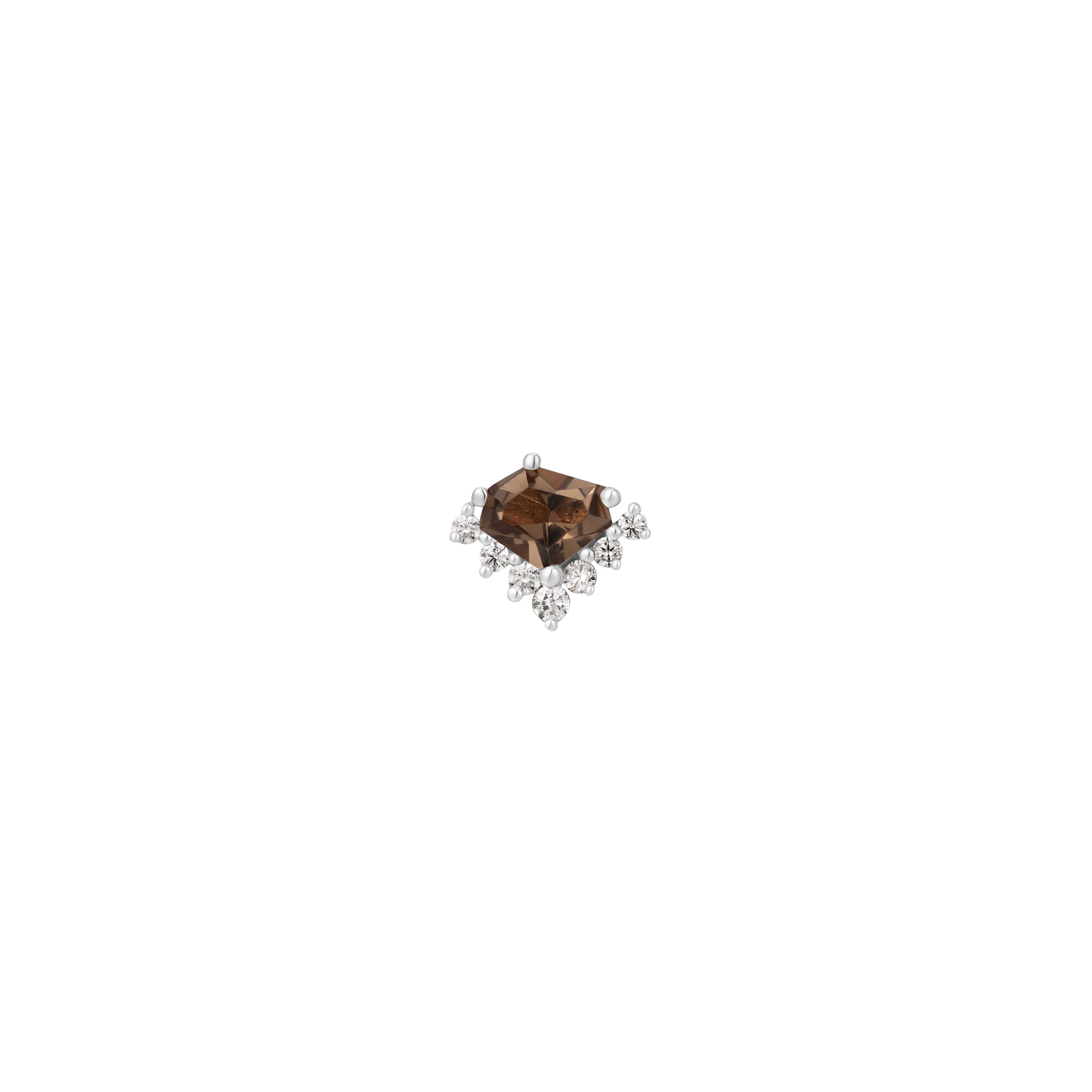 Bones + Honey - Smoky Quartz - Threadless End