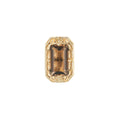 Versailles smoky quartz baroque-inspired threadless end in 14k gold for solo helix or flat styling