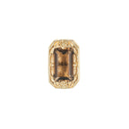 Versailles smoky quartz baroque-inspired threadless end in 14k gold for solo helix or flat styling
