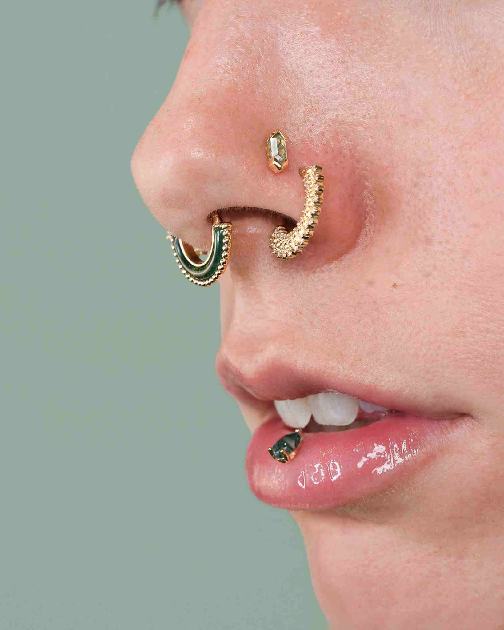 Mystic Threadless End with Moss Agate