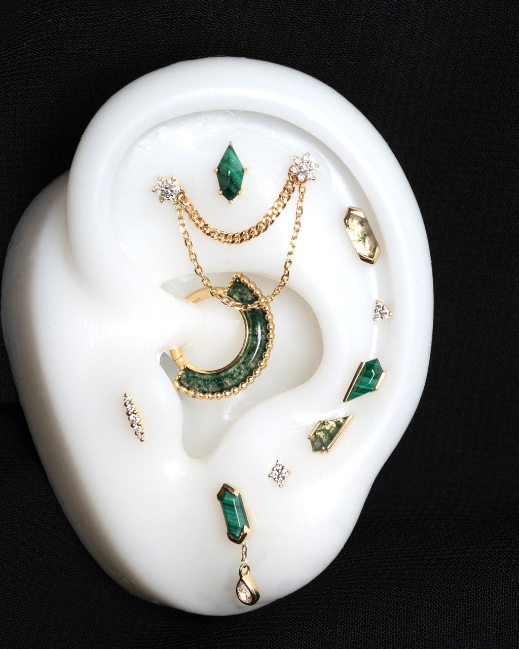 Harmonic Clicker with Moss Agate
