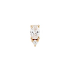 Desden Flat Back Stud with CZ