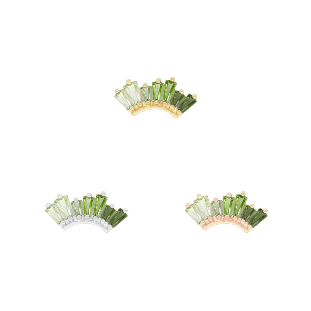 Enlighten - Green Tourmaline + Peridot Ombre - Threadless End