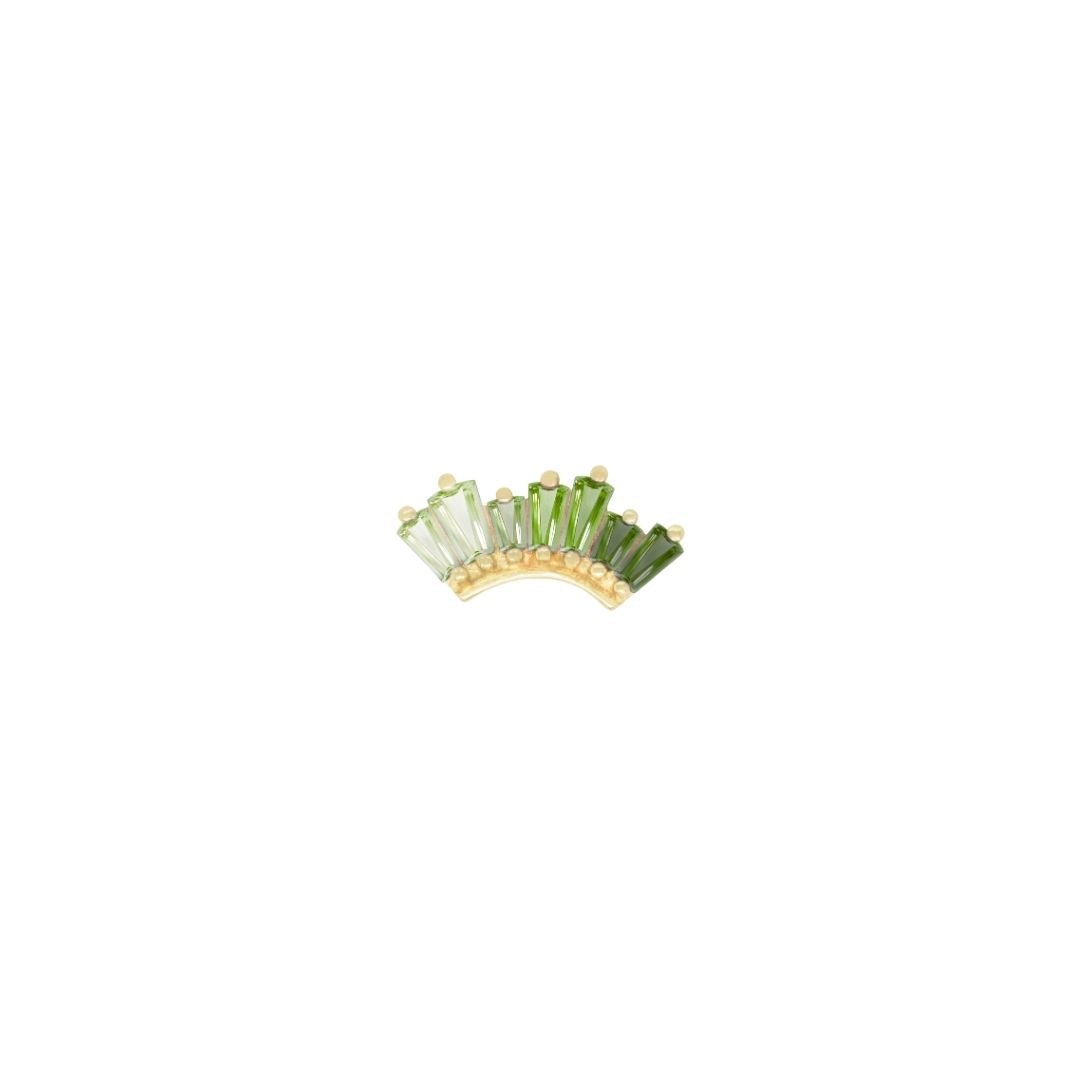 Enlighten - Green Tourmaline + Peridot Ombre - Threadless End