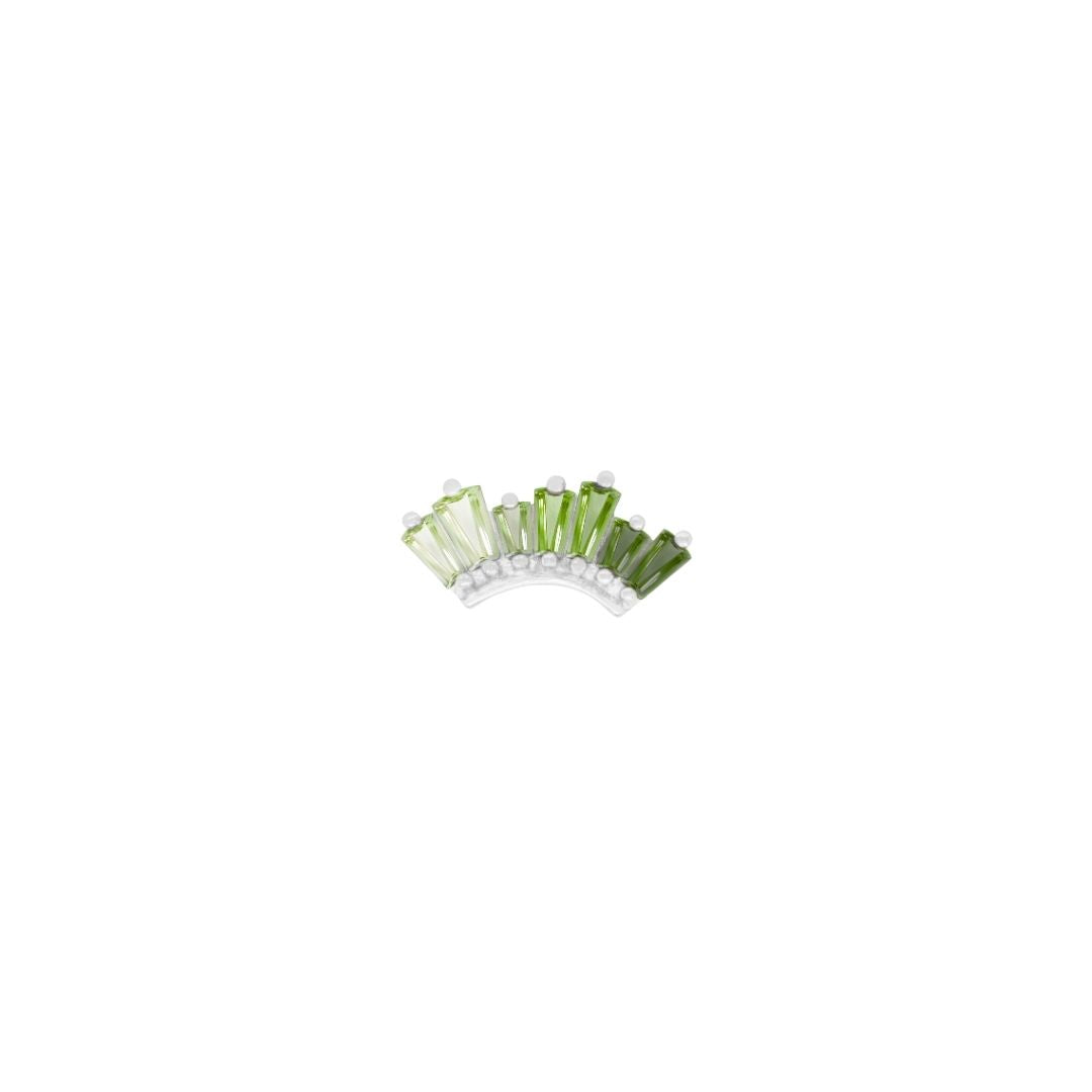 Enlighten - Green Tourmaline + Peridot Ombre - Threadless End