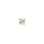 Aquamarine Prong - Flat Back Stud