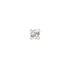Aquamarine Prong - Flat Back Stud