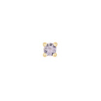 Tanzanite Prong - Flat Back Stud
