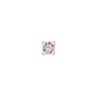 Tanzanite Prong - Flat Back Stud