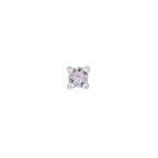 Tanzanite Prong - Flat Back Stud