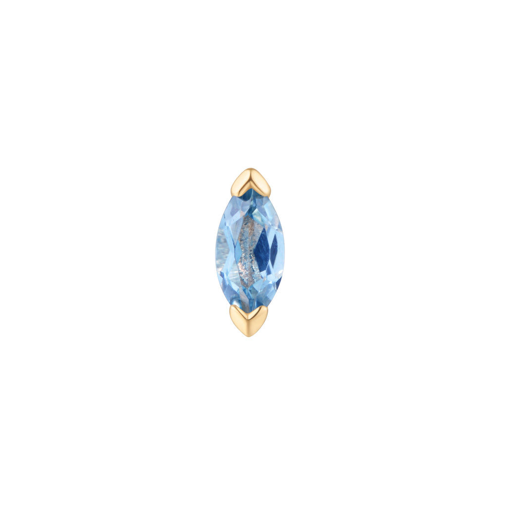 Zuri - London Blue Topaz - Threadless End