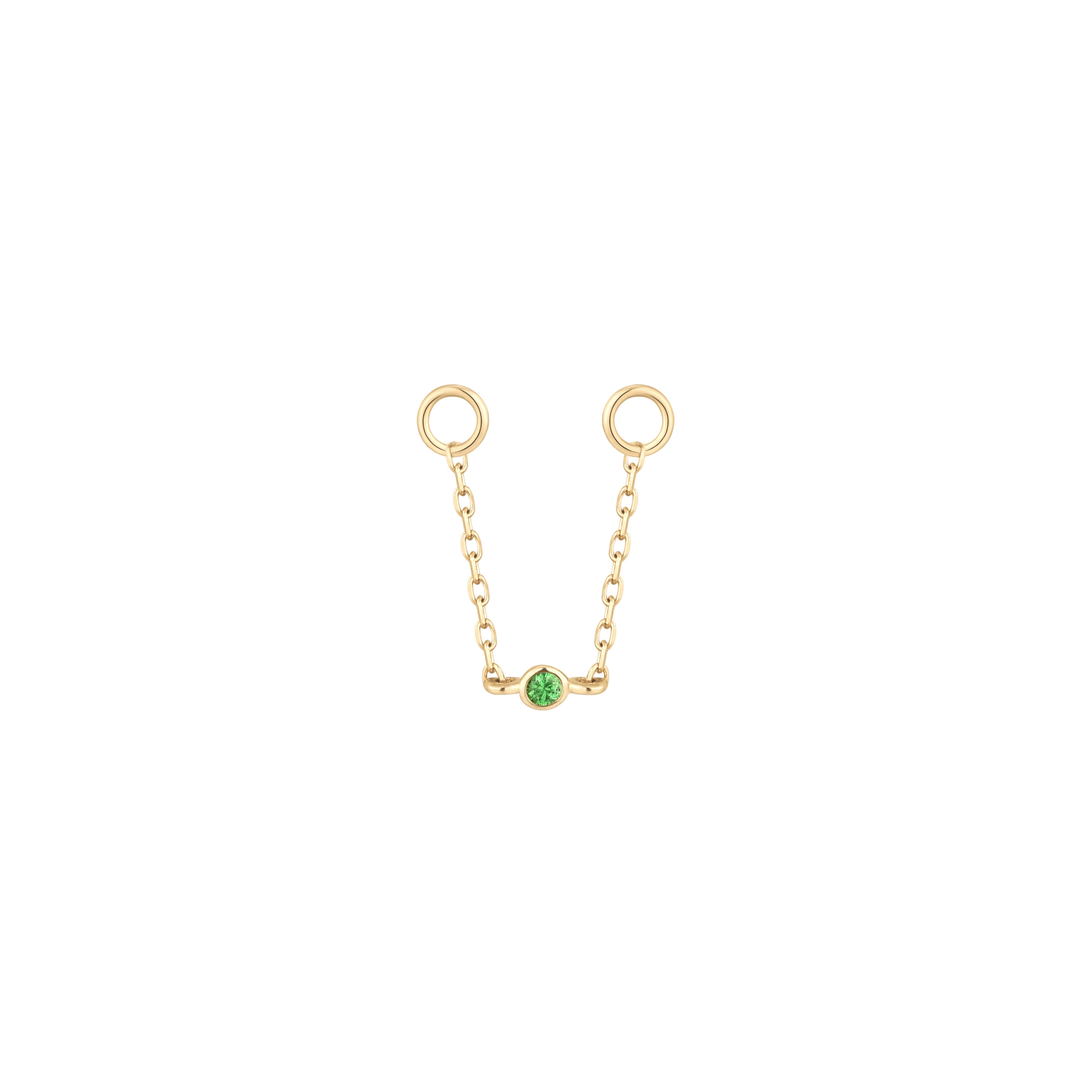 Round Center - Tsavorite - Chain