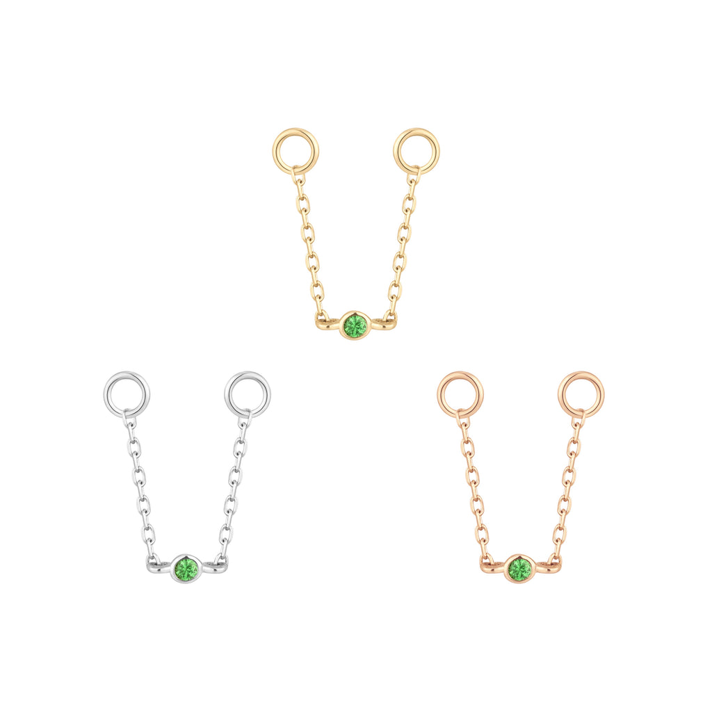 Round Center - Tsavorite - Chain