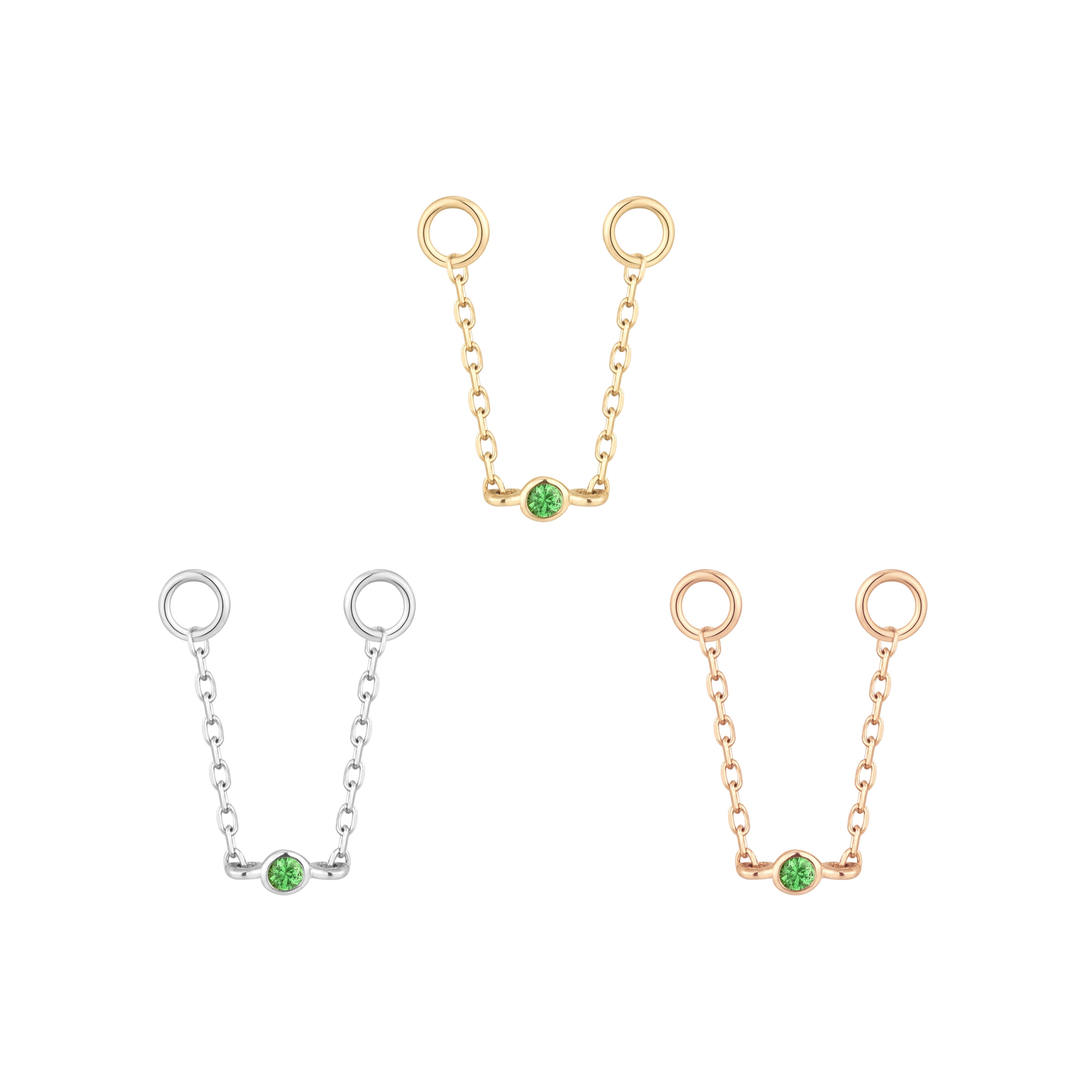 Round Center - Tsavorite - Chain