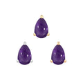 Amethyst Prong Pear - Threadless End