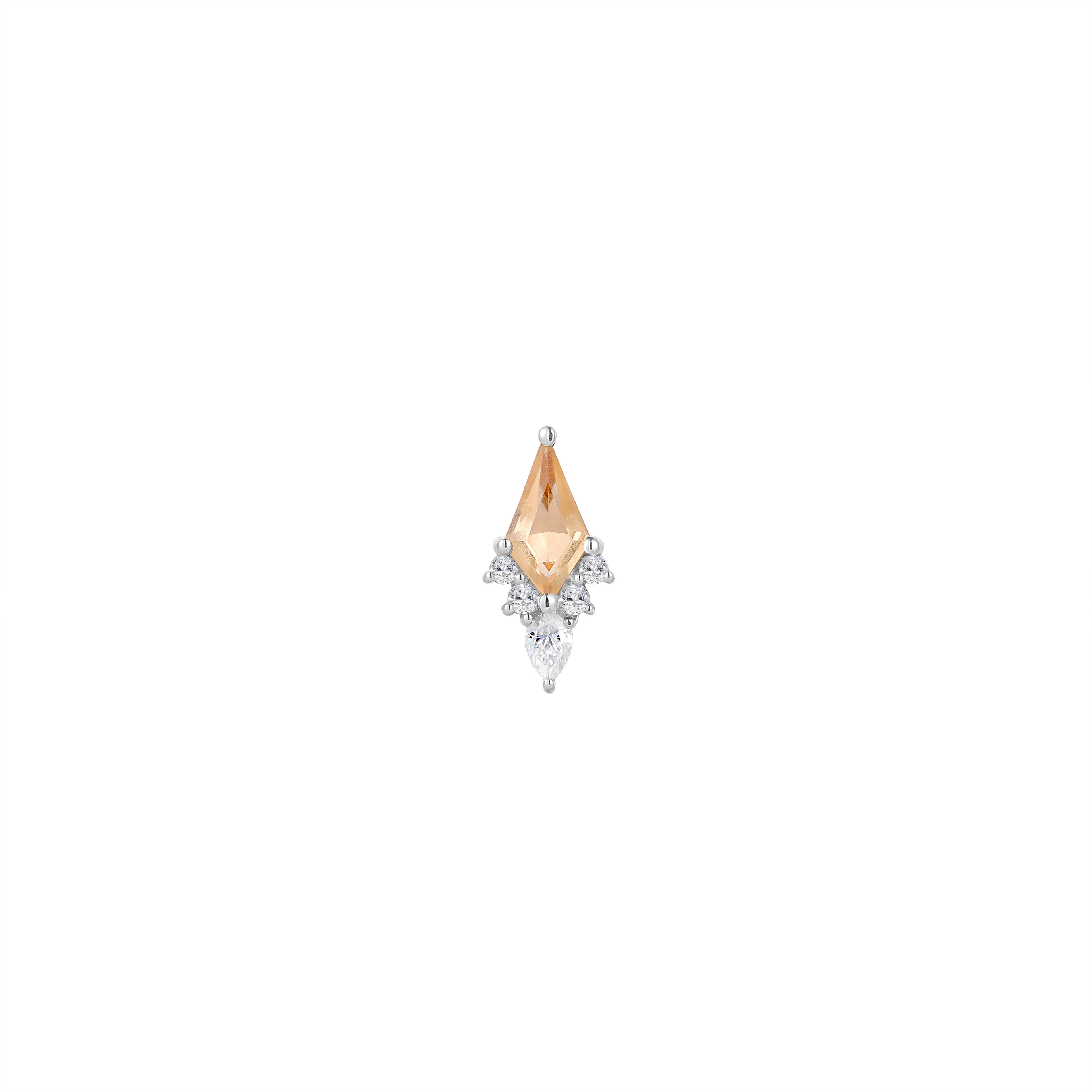 Afterglow - Citrine + CZ - Threadless End