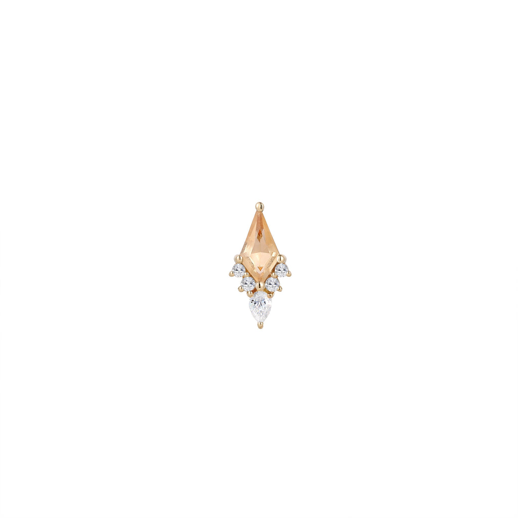 Afterglow - Citrine + CZ - Threadless End