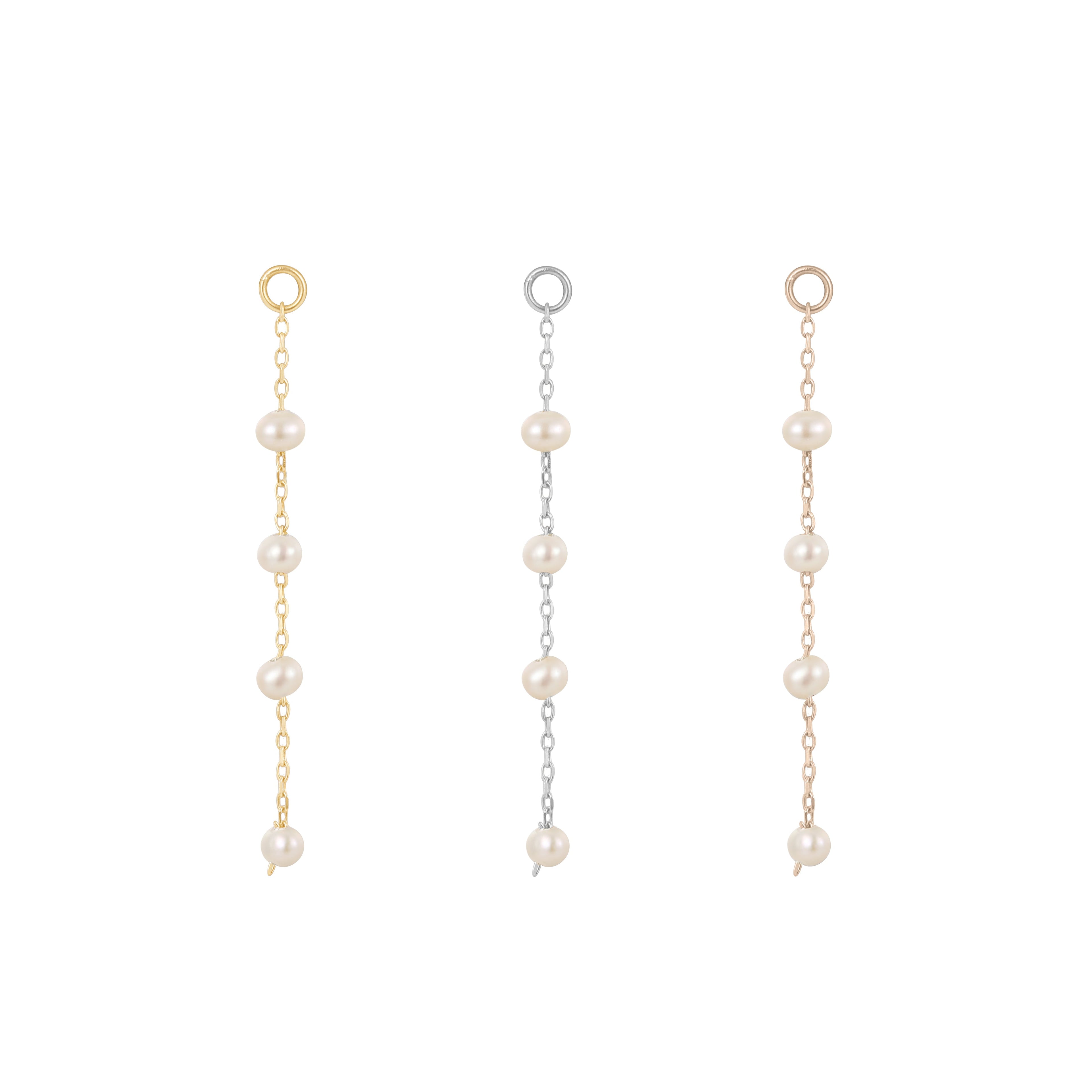 4 Bead Pearl Charm