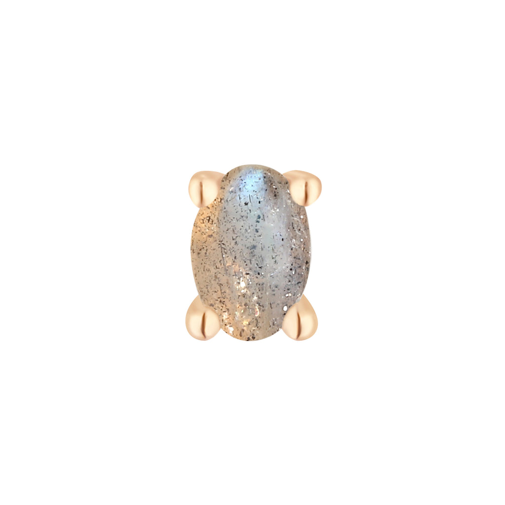 Labradorite Oval - Threadless End