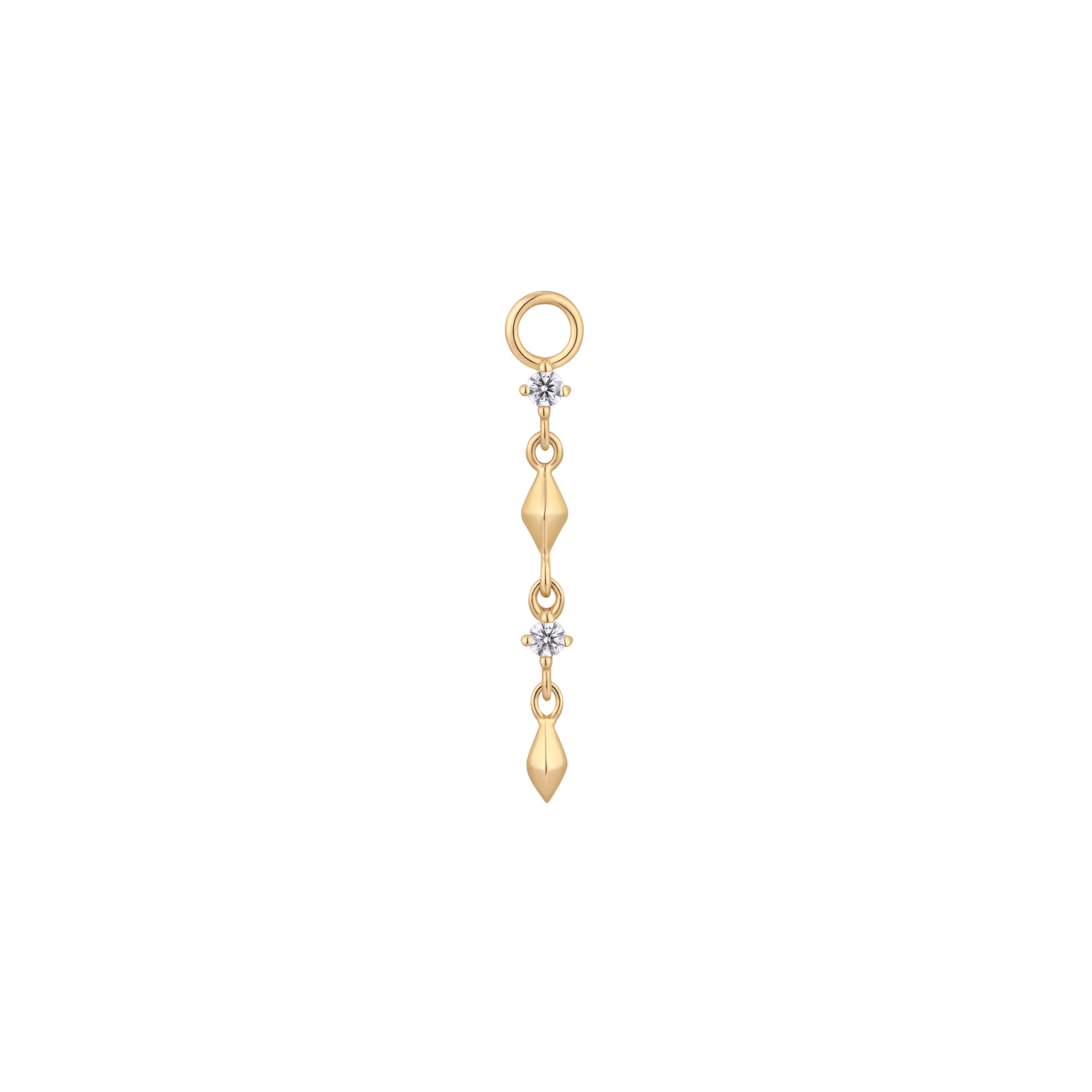 Ischia - CZ - Gold Charm