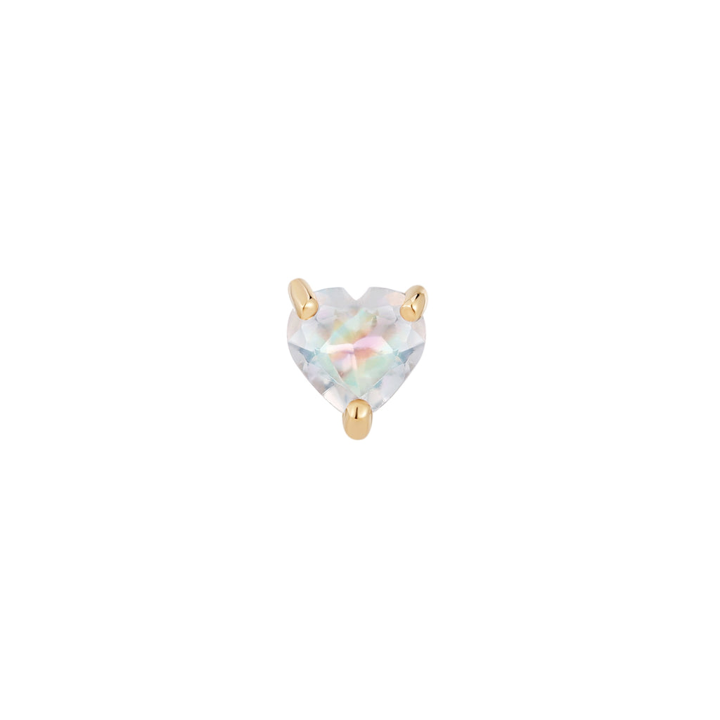 Rainbow Moonstone Heart - Threadless End