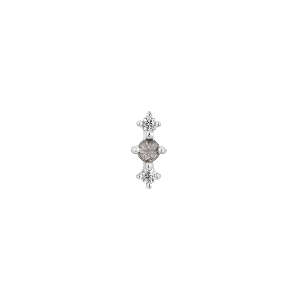 Ghost Flower - Grey Diamond  - Threadless End
