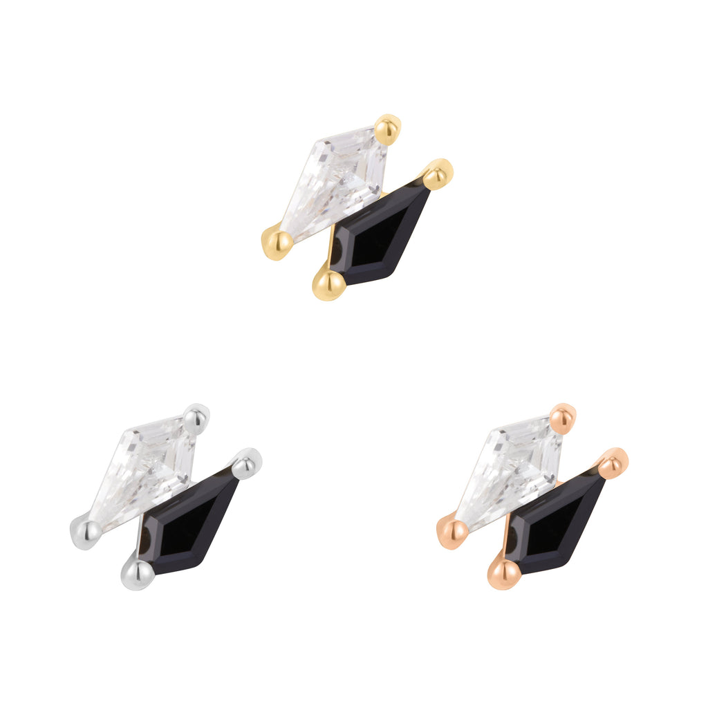 Align - Black Spinel + CZ - Threadless End