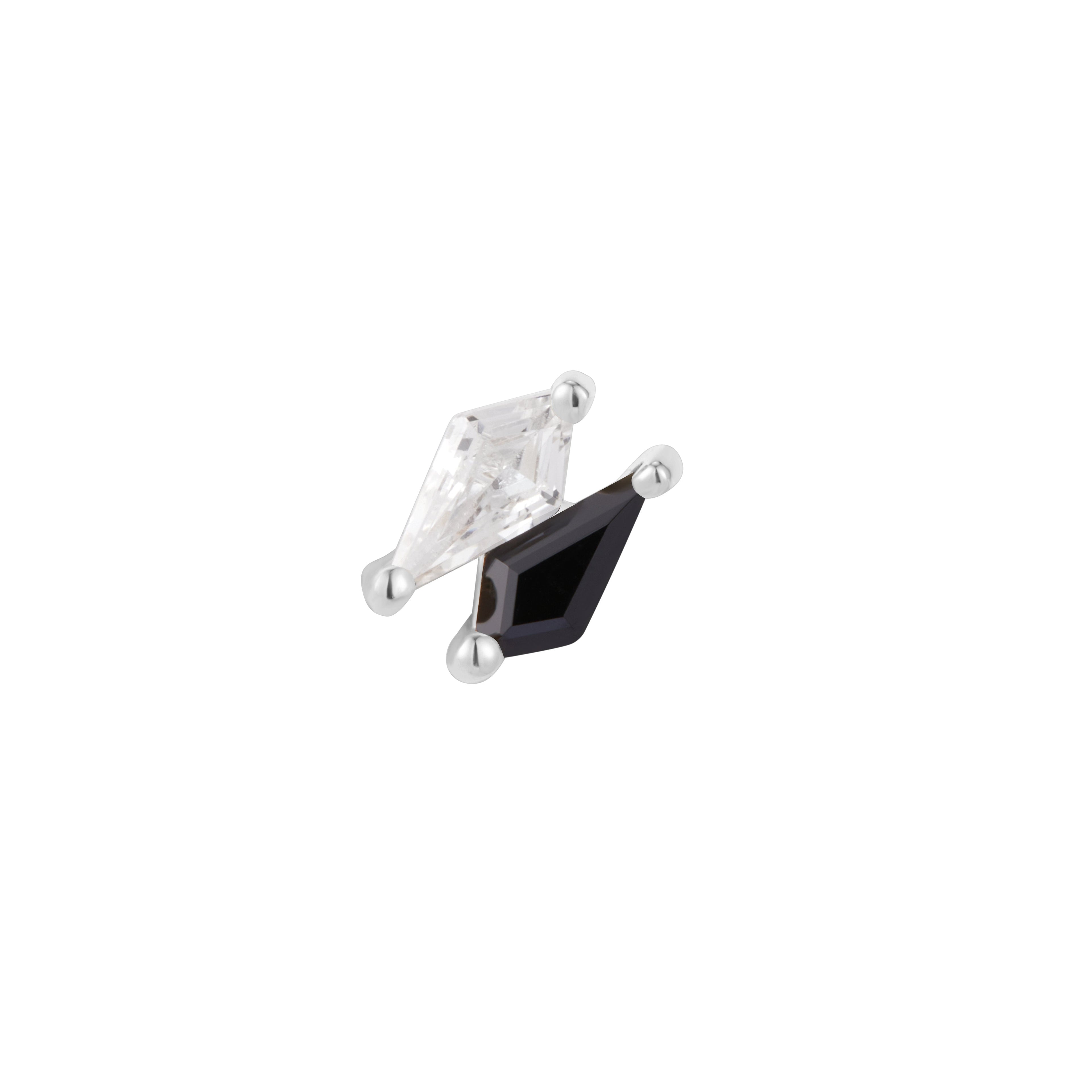 Align - Black Spinel + CZ - Threadless End