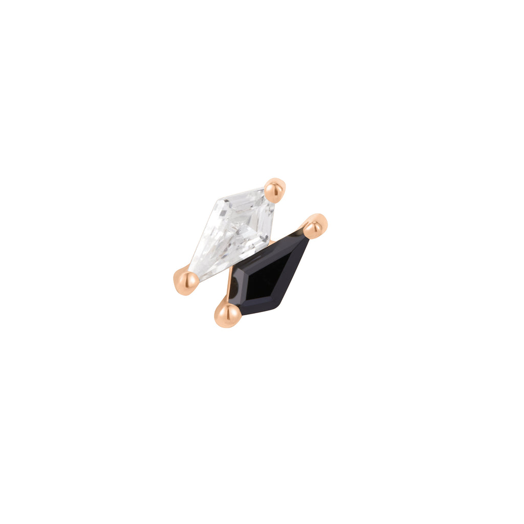 Align - Black Spinel + CZ - Threadless End
