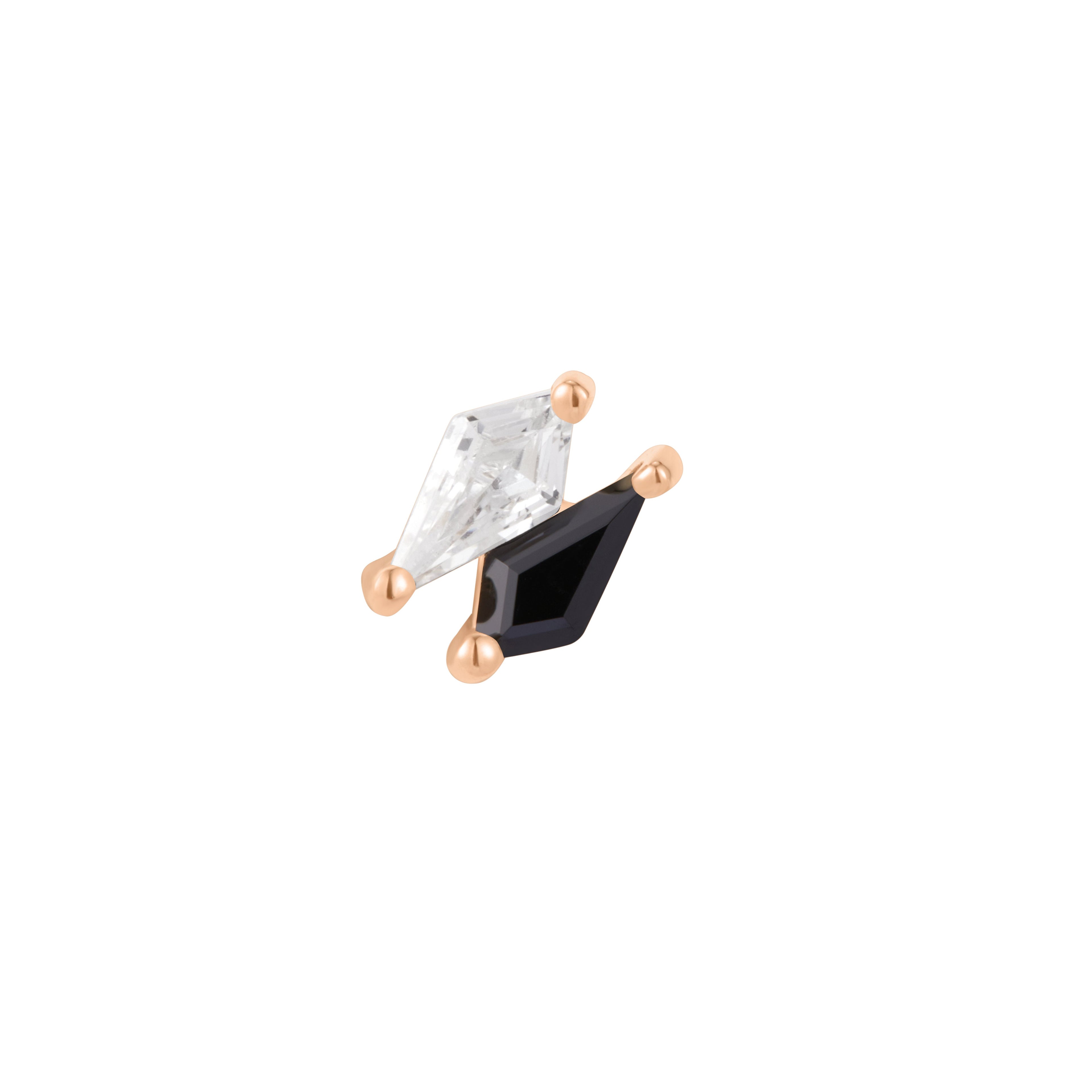 Align - Black Spinel + CZ - Threadless End