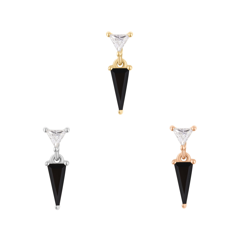 Daring - Black Spinel + CZ - Threadless End