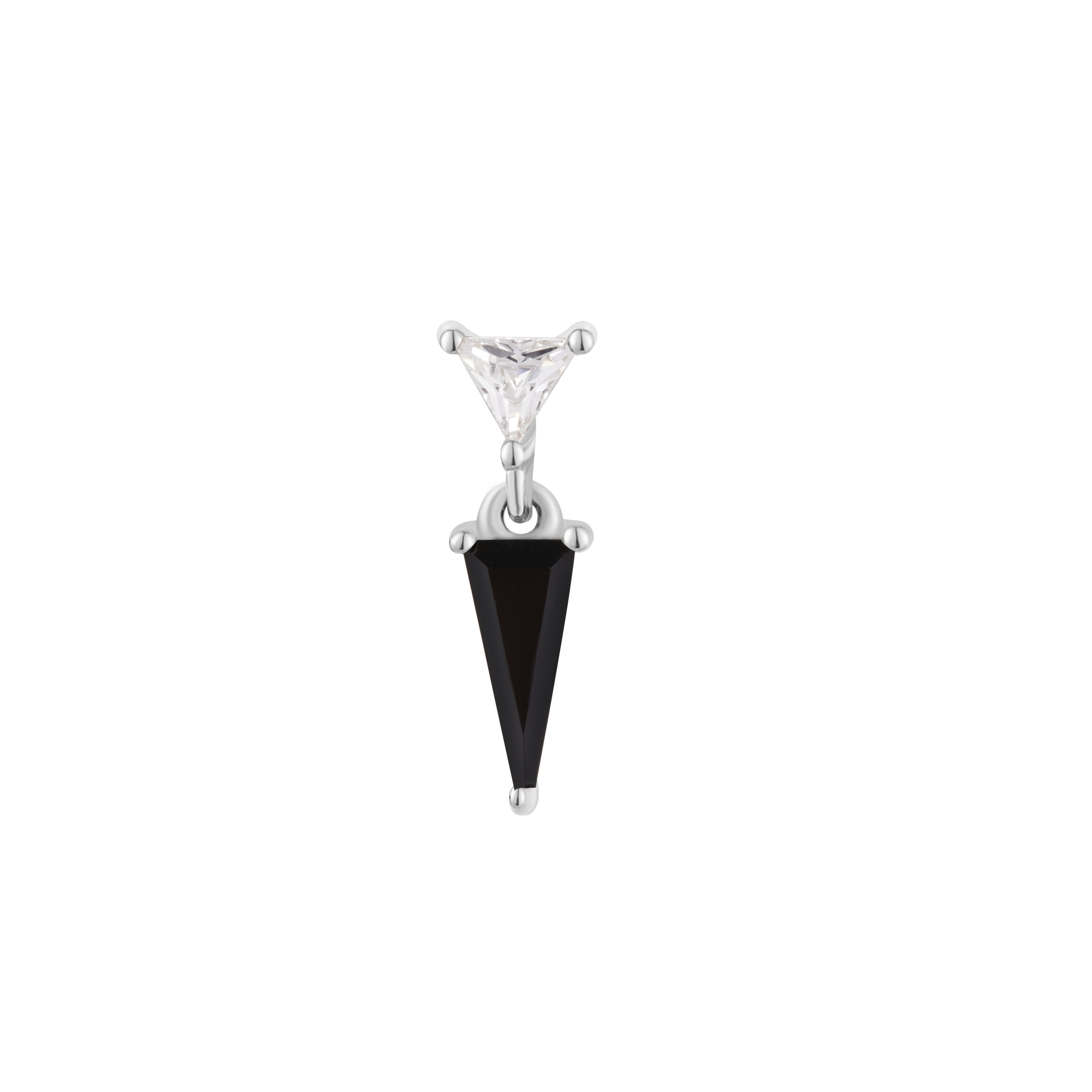 Daring - Black Spinel + CZ - Threadless End