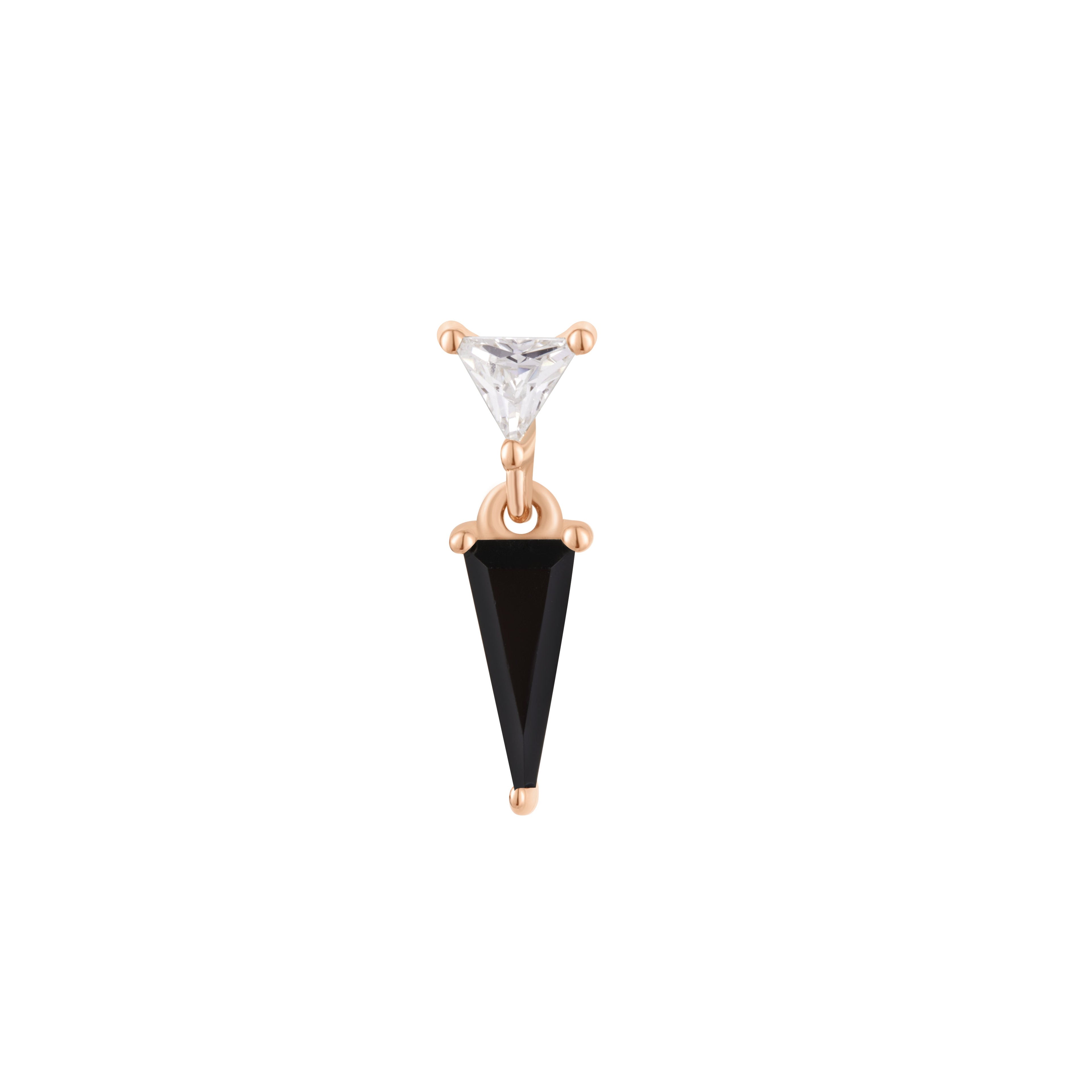 Daring - Black Spinel + CZ - Threadless End