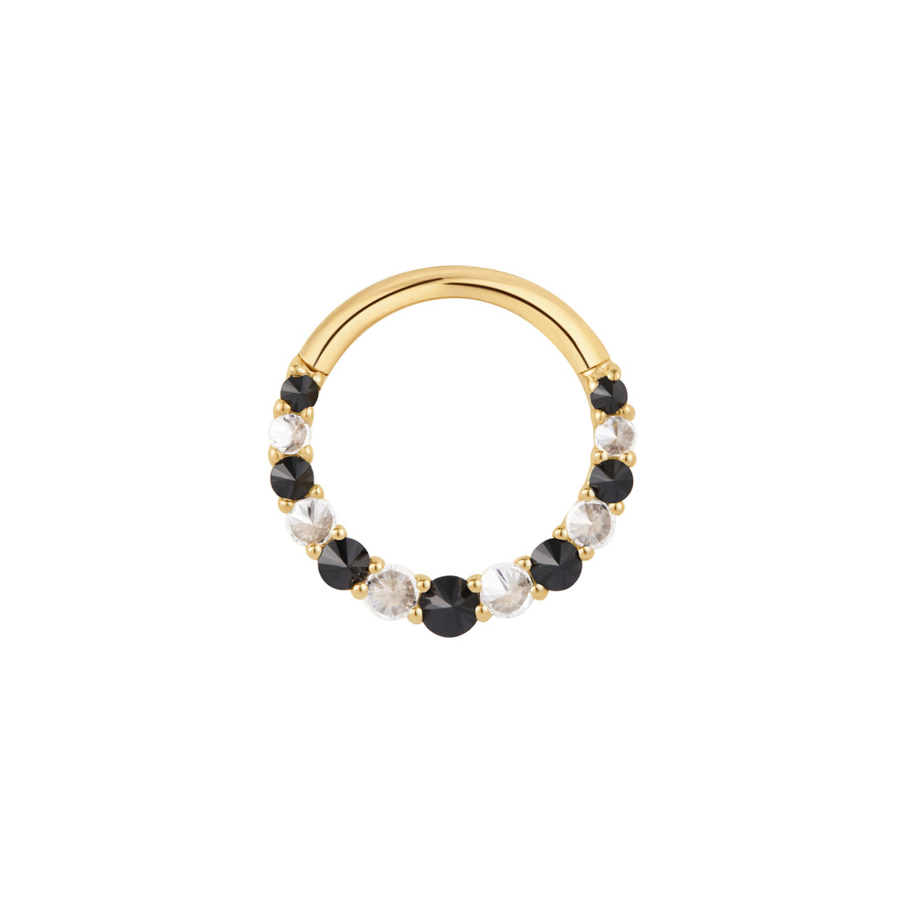 Eclipse - Black Spinel + CZ - Clicker