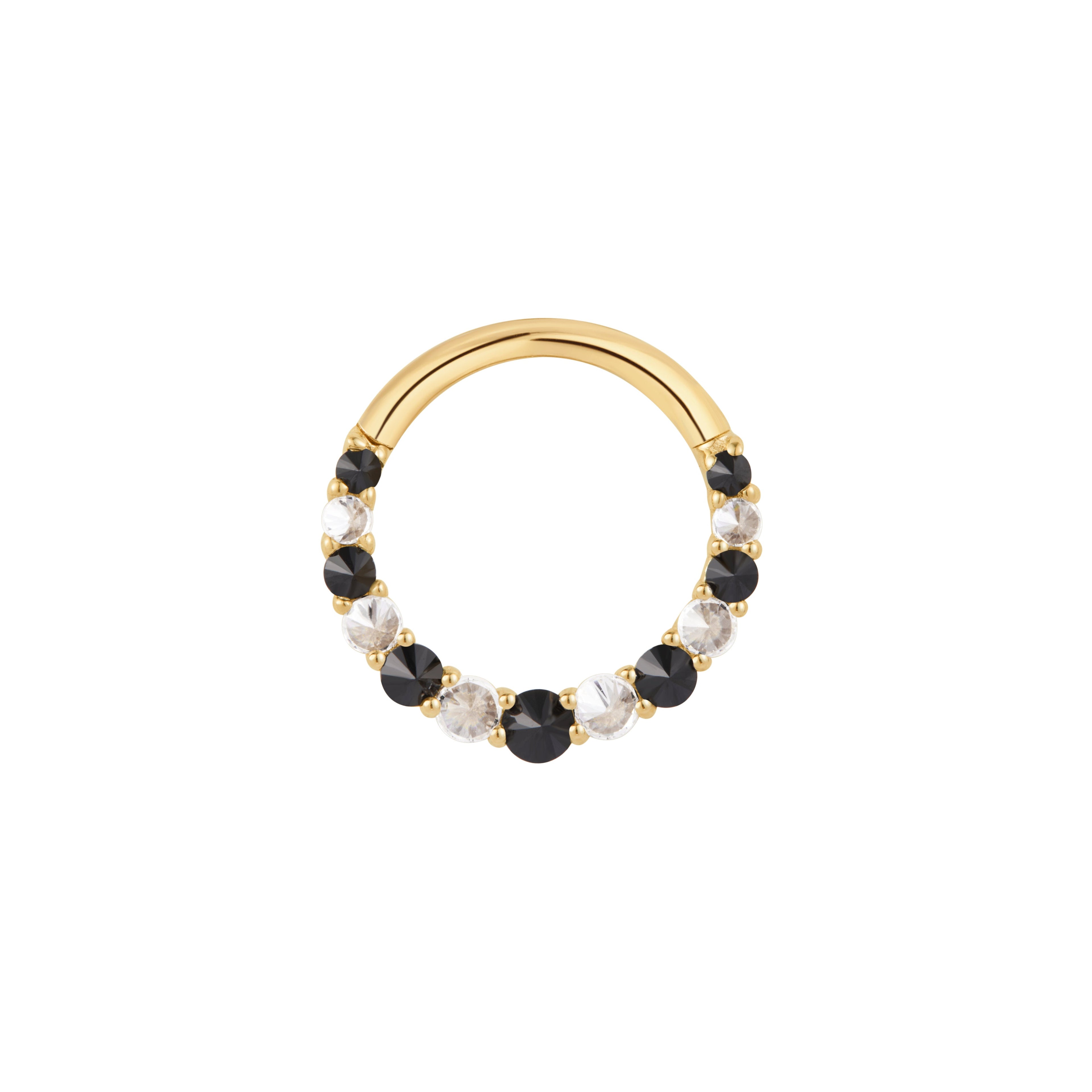 Eclipse - Black Spinel + CZ - Clicker
