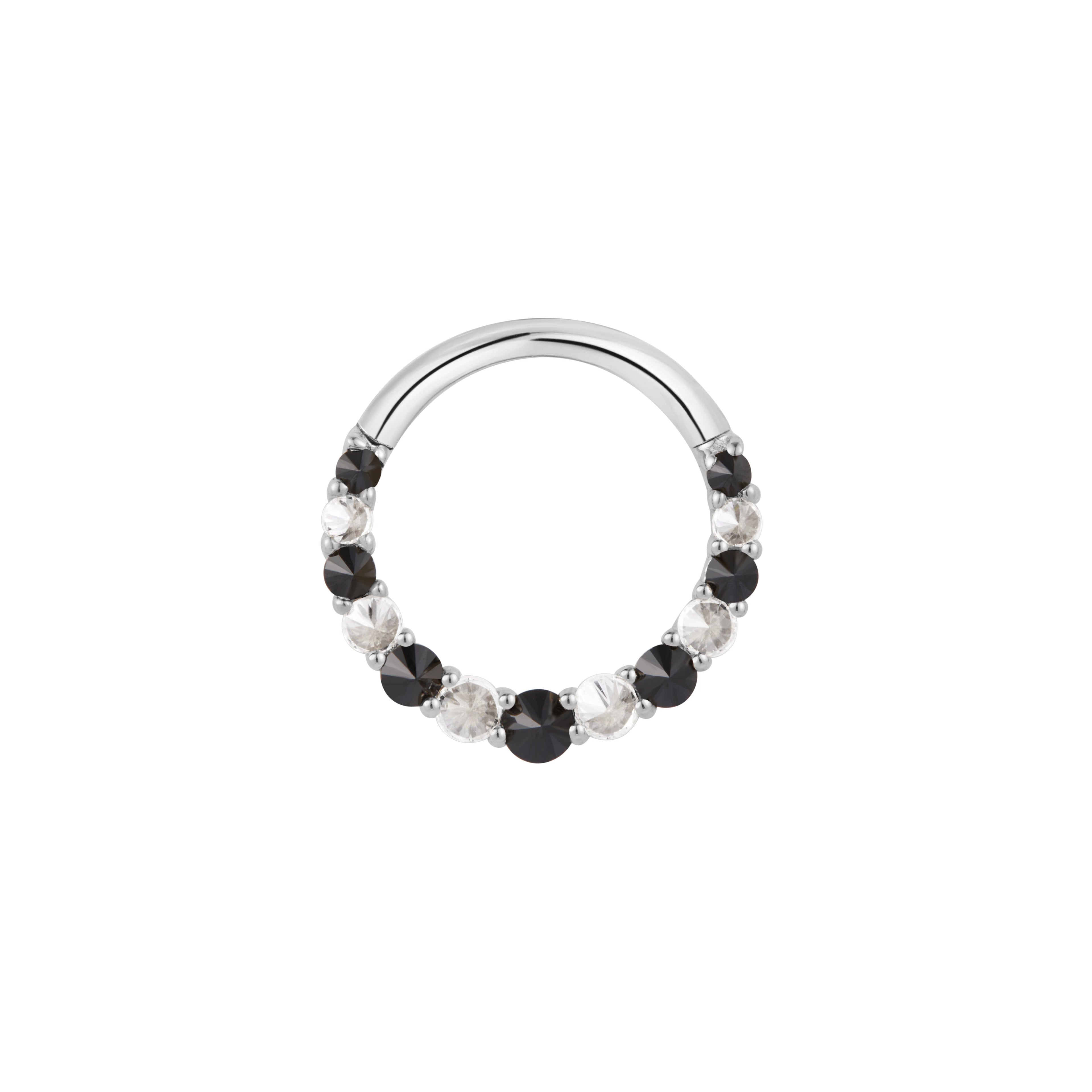 Eclipse - Black Spinel + CZ - Clicker