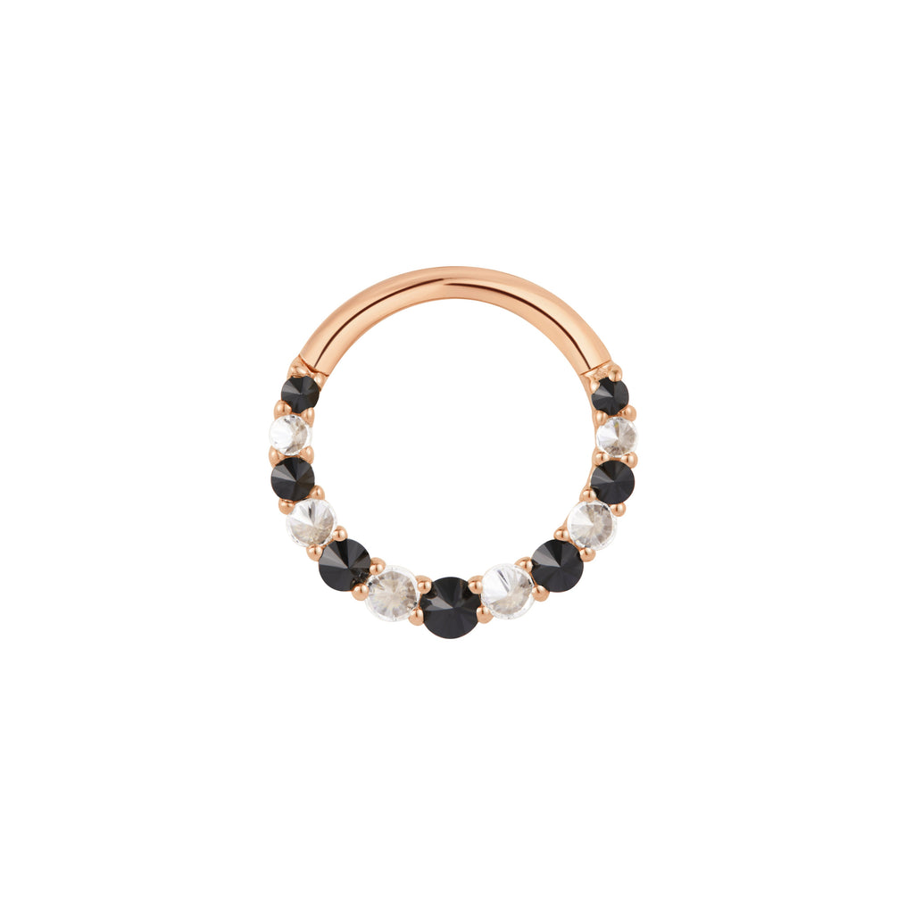 Eclipse - Black Spinel + CZ - Clicker
