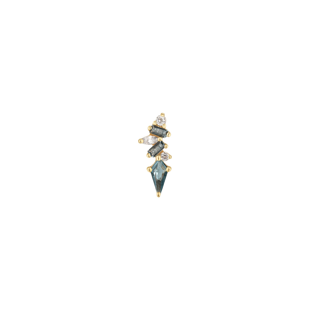 Mixt - London Blue + White Topaz - Threadless End