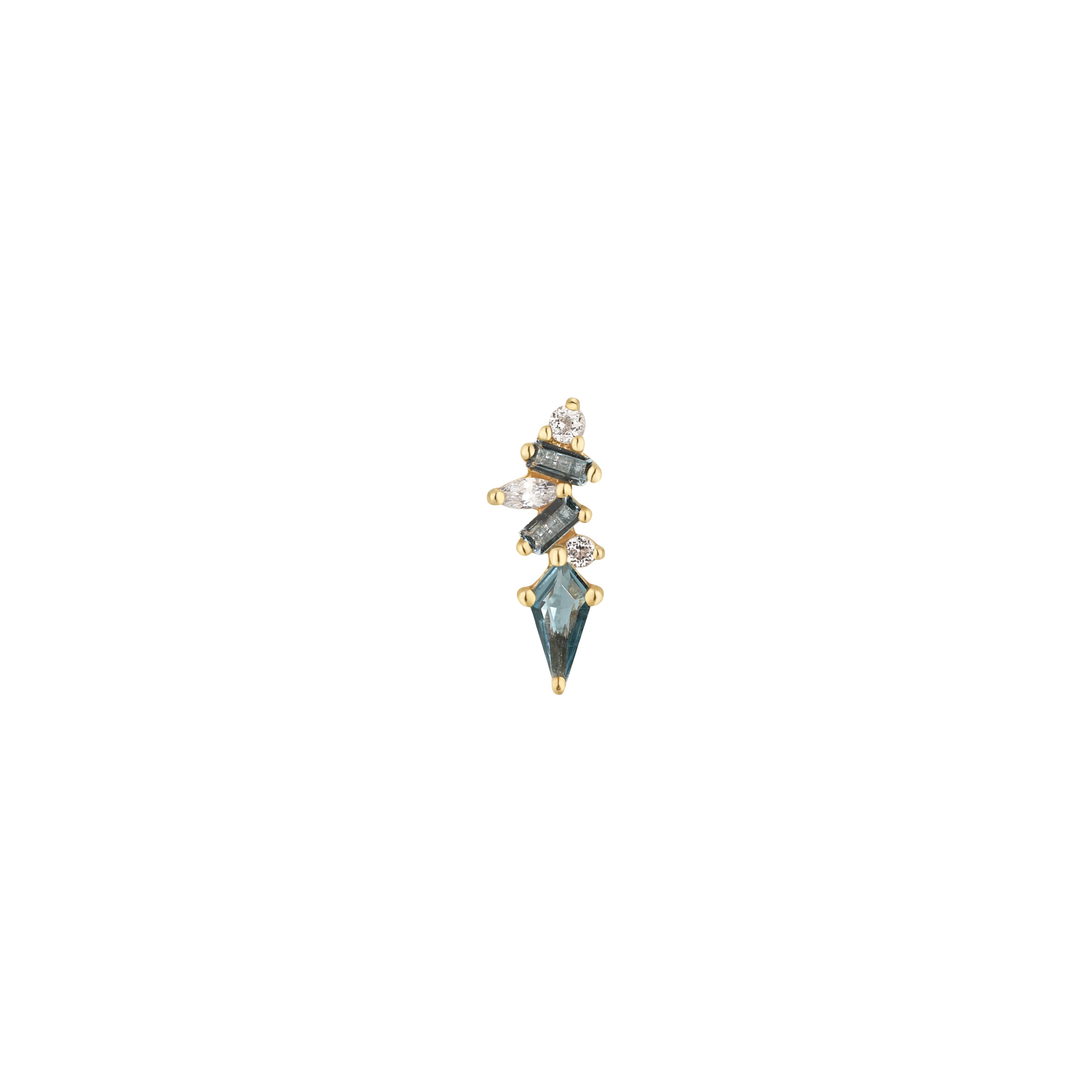 Mixt - London Blue + White Topaz - Threadless End