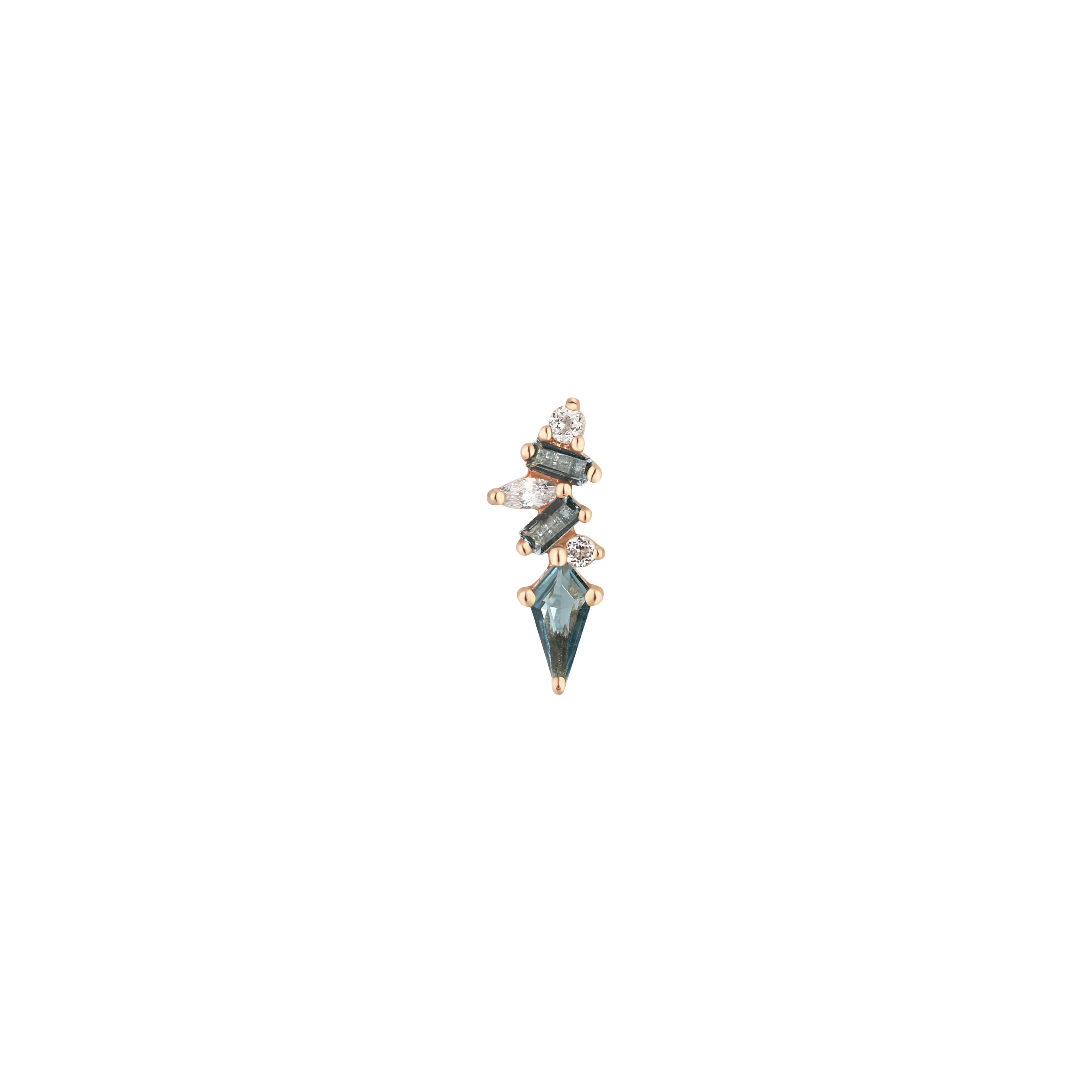 Mixt - London Blue + White Topaz - Threadless End