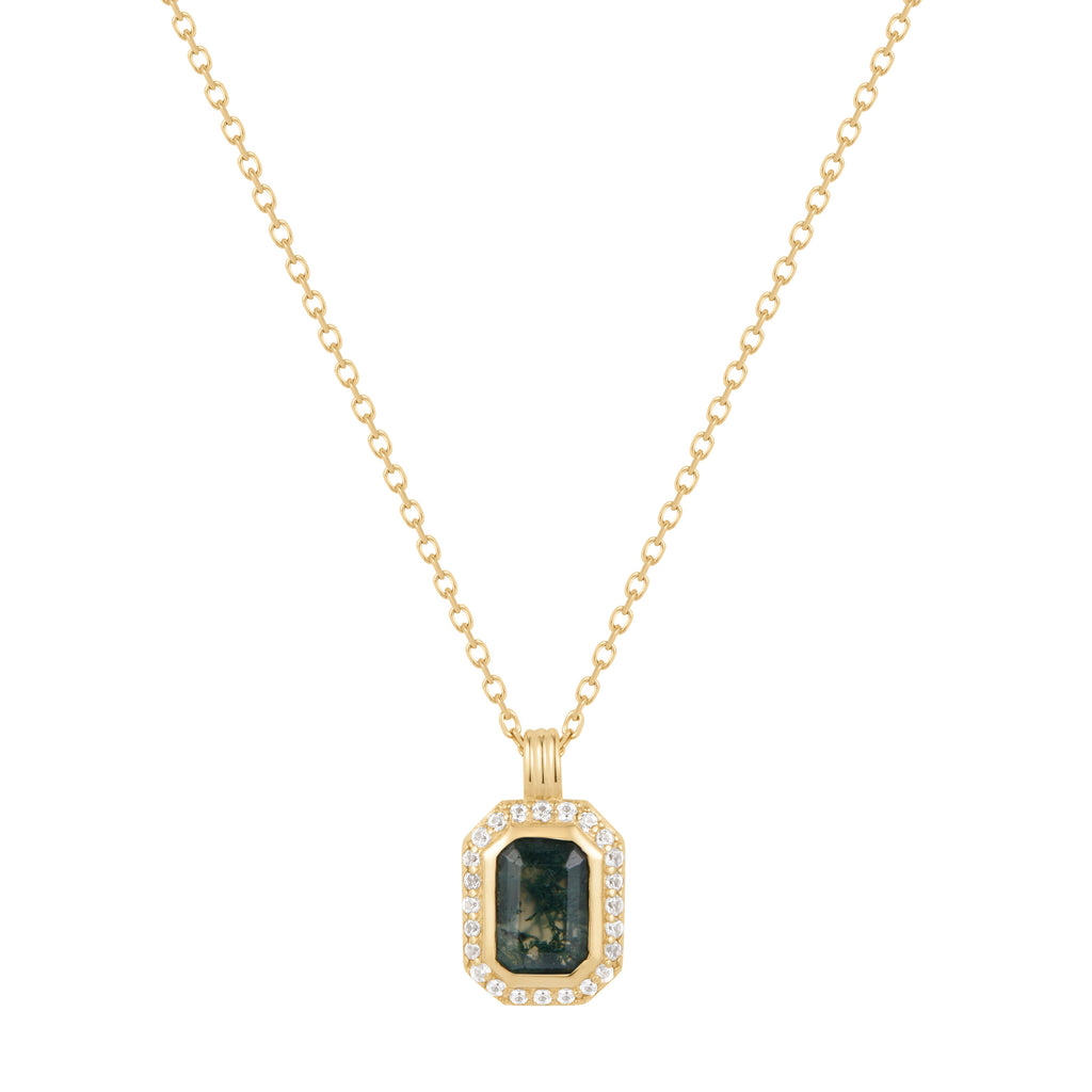 RION x Buddha Jewelry Discovery Necklace - Moss Agate