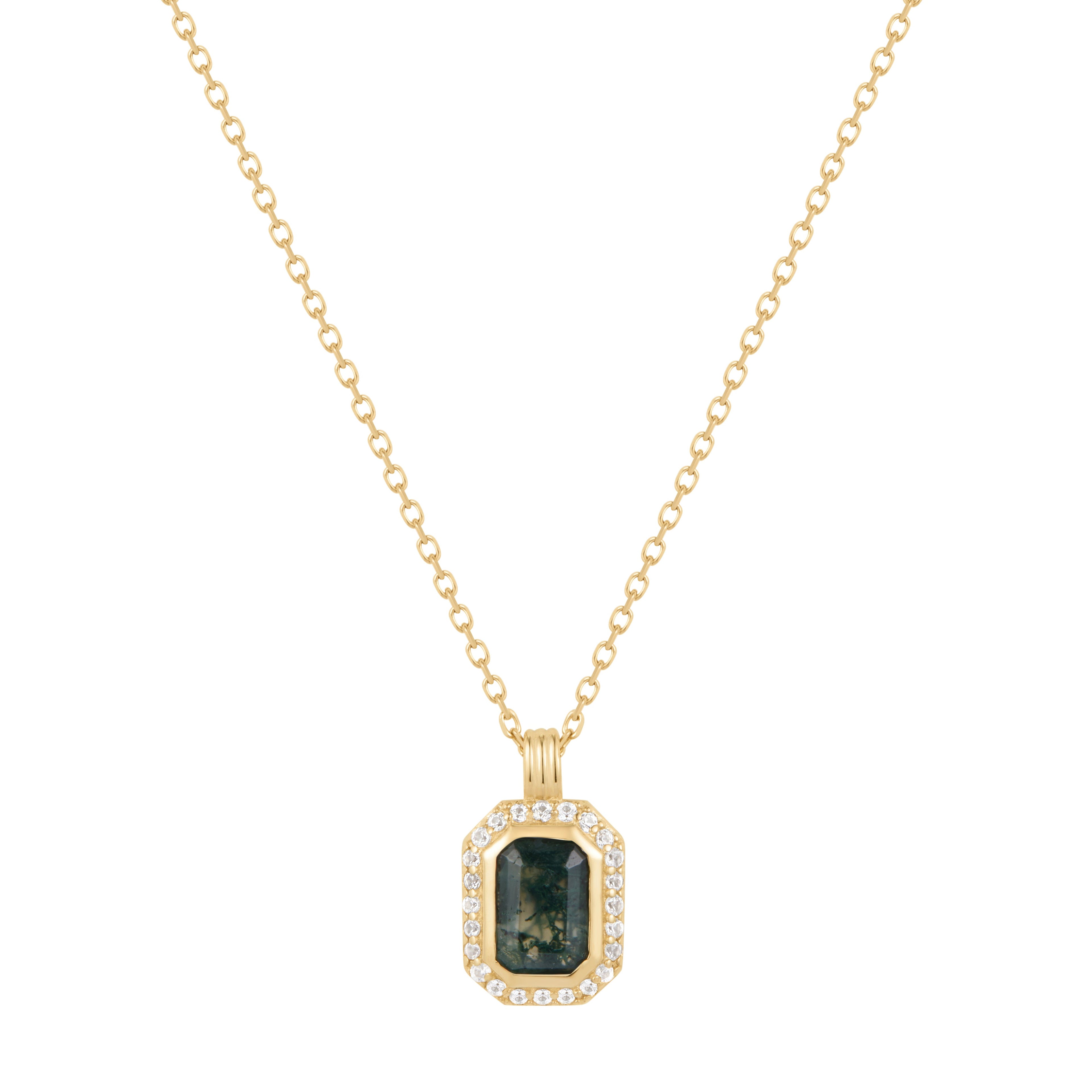 RION x Buddha Jewelry Discovery Necklace - Moss Agate