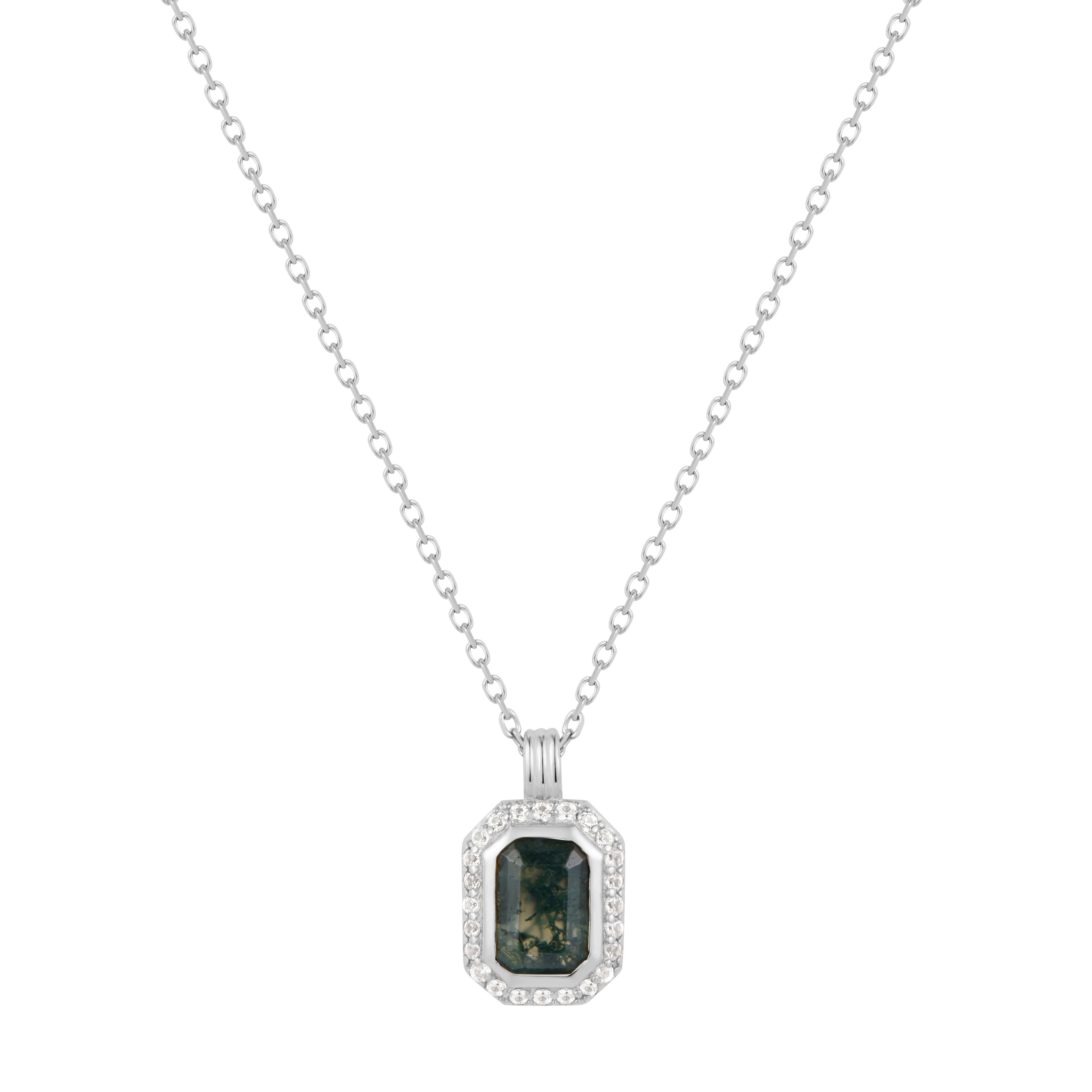 RION x Buddha Jewelry Discovery Necklace - Moss Agate