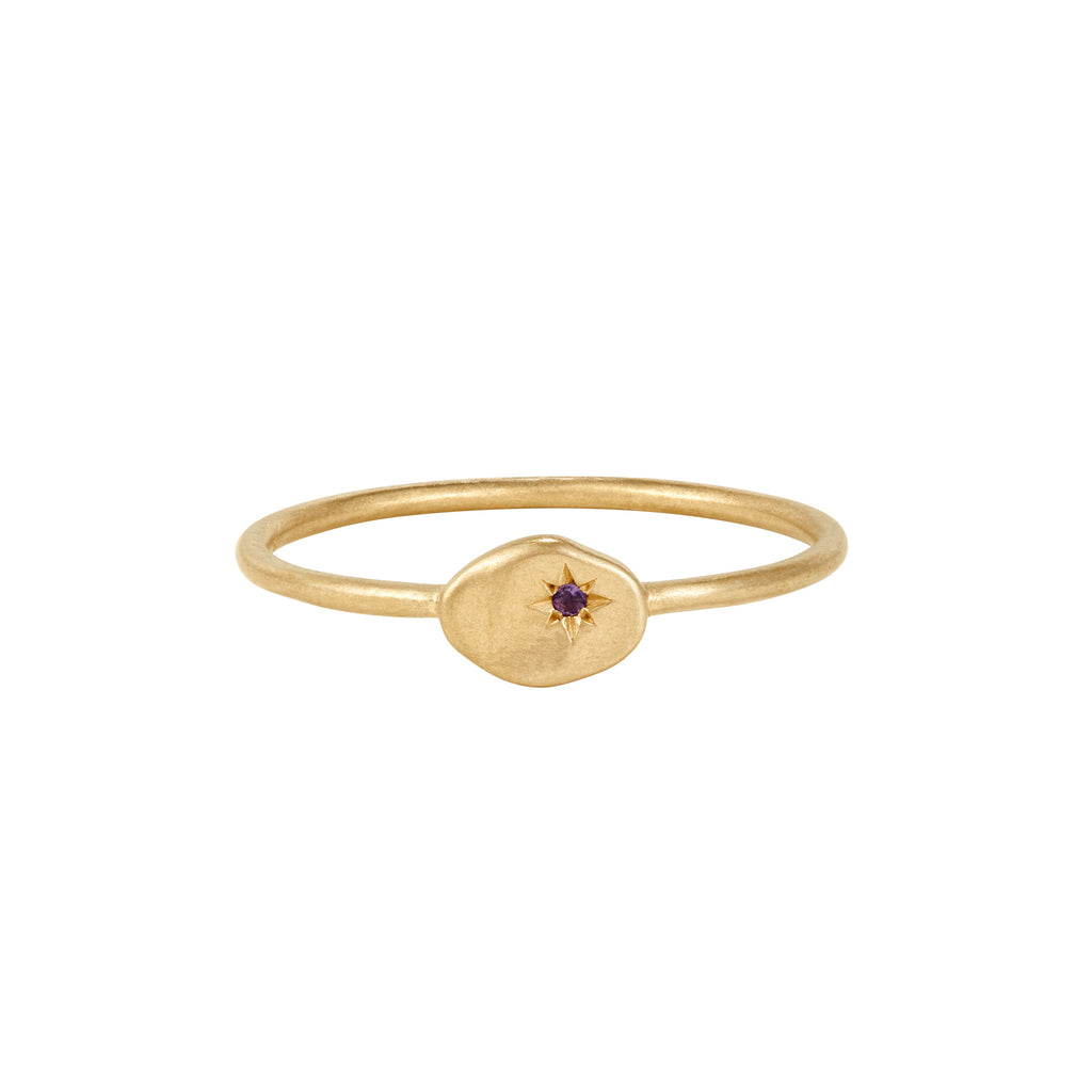RION x Buddha Jewelry North Star Finger Ring - Amethyst