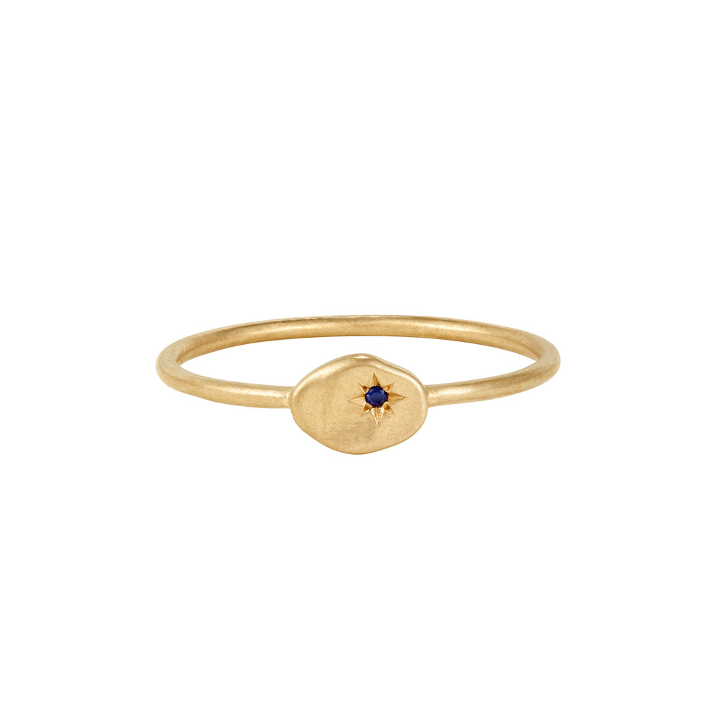 RION x Buddha Jewelry North Star Finger Ring - Blue Sapphire