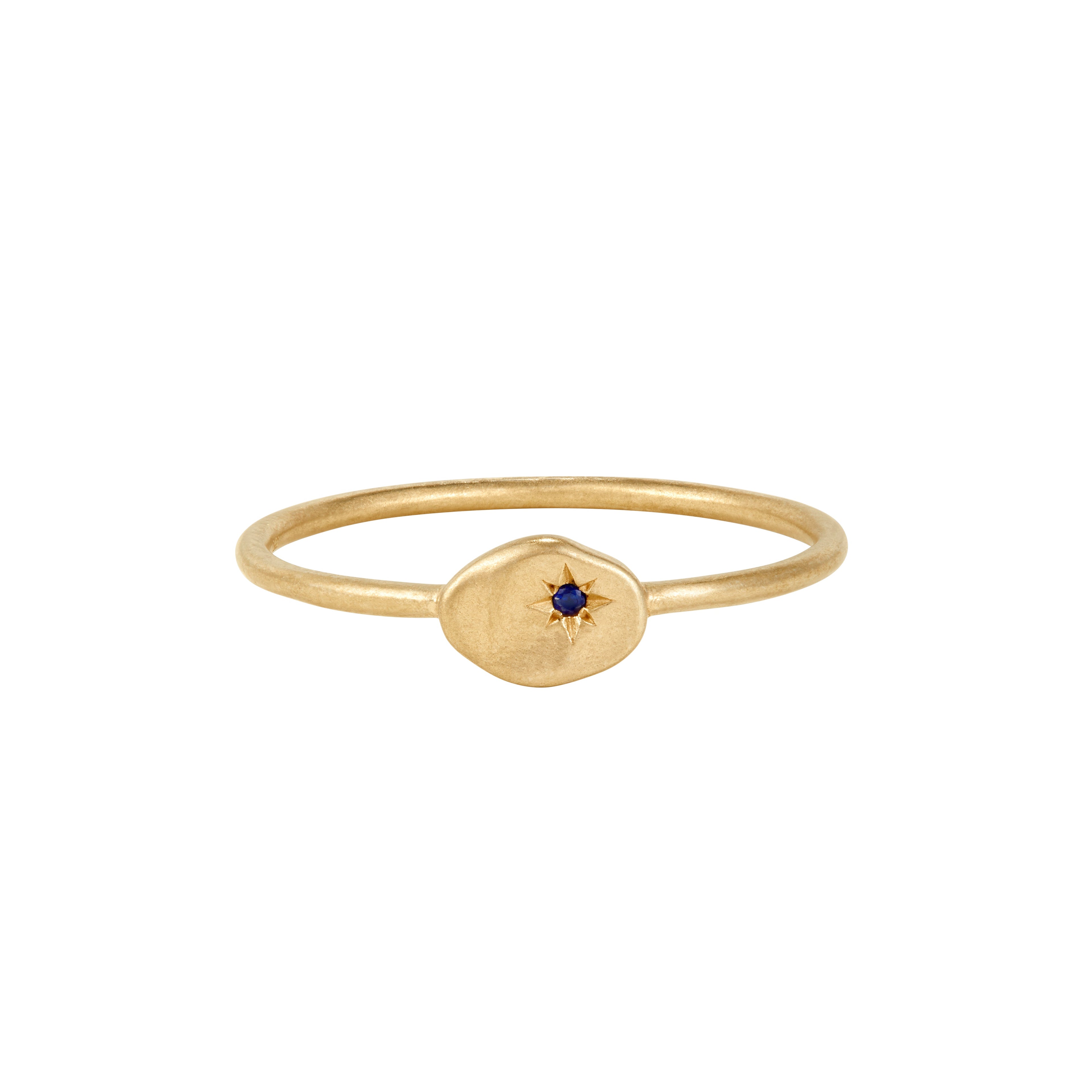 RION x Buddha Jewelry North Star Finger Ring - Blue Sapphire