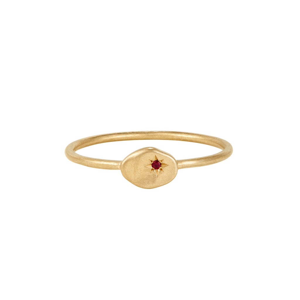 RION x Buddha Jewelry North Star Finger Ring - Ruby