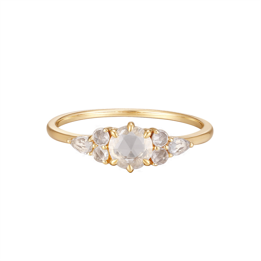 RION x Buddha Jewelry Offering Finger Ring - White Sapphire