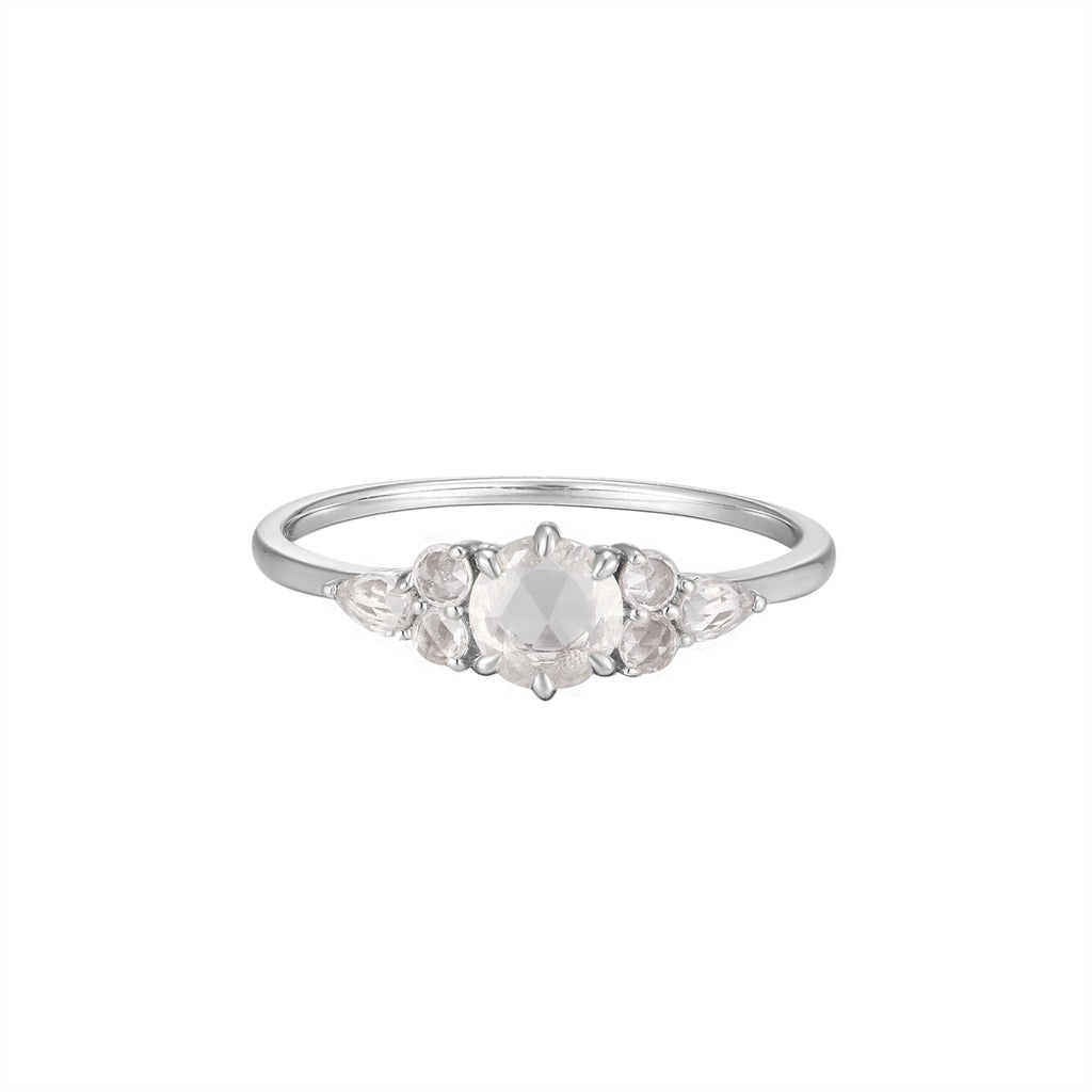 RION x Buddha Jewelry Offering Finger Ring - White Sapphire