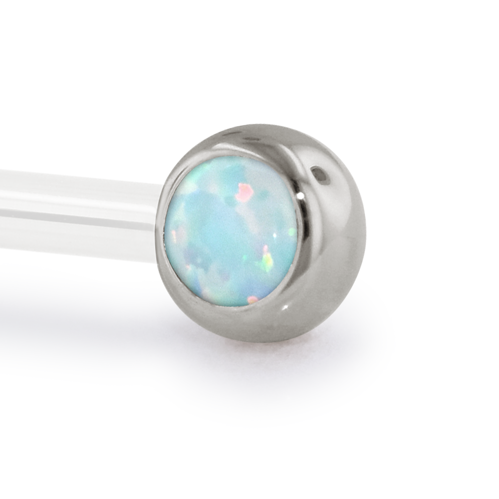 18K Gold Cabochon End